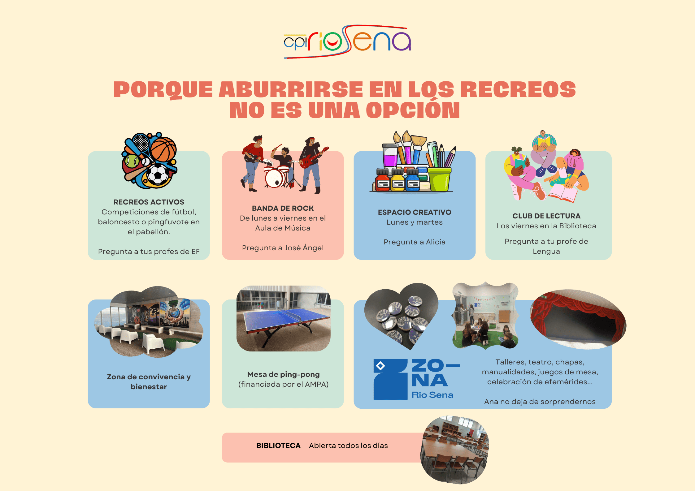 Recreos en Secundaria